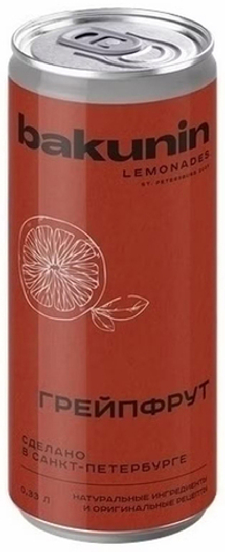 Газированный напиток Бакунин Ботаникалс Грейпфрут 0.33 - банка