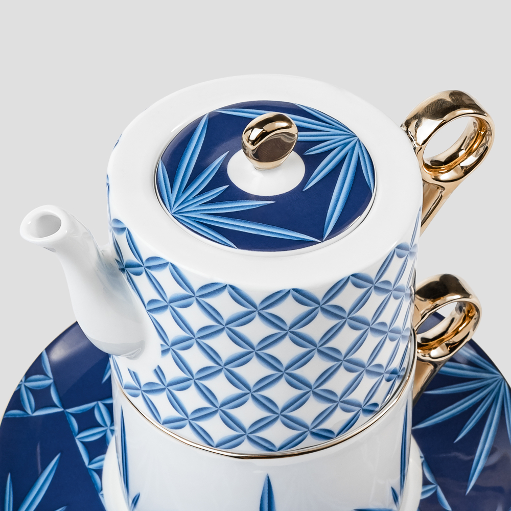 Набор «Звонко»: чайник-эгоист 300 мл и чайная пара 250 мл в подарочной коробке