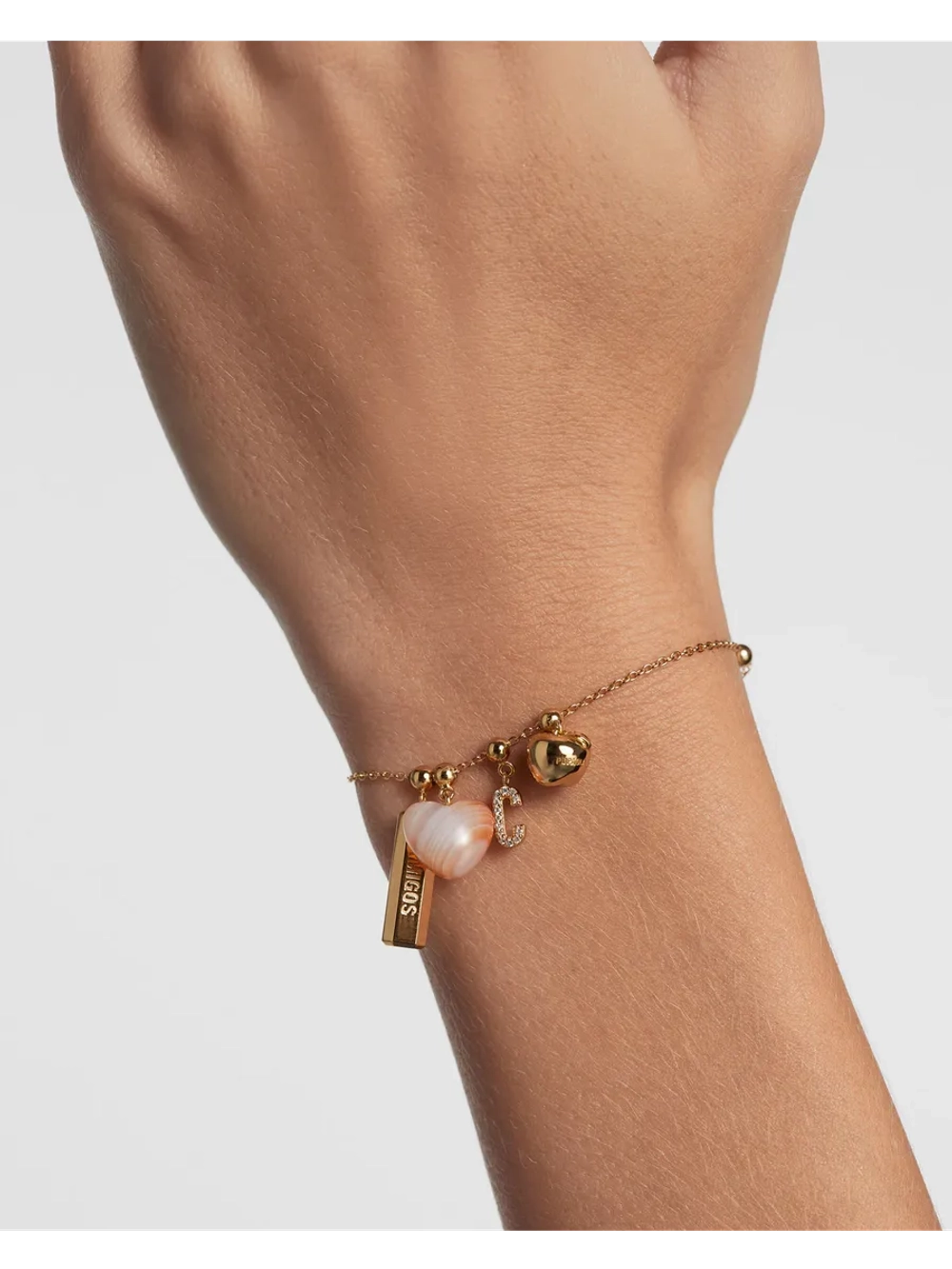 Подвеска-шарм Буква C серебро 925 пробы покрытое золотом