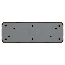 Розетка Intro Quadro 2-208-10 с заземлением четырёхместная 4х2P+E, 16А-250В, IP20, ОУ, венге