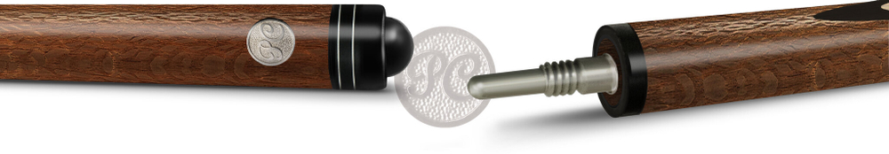 10-10У Кий Классик 17-запильный с удлинителем 2 РС, эбен/лайсвуд