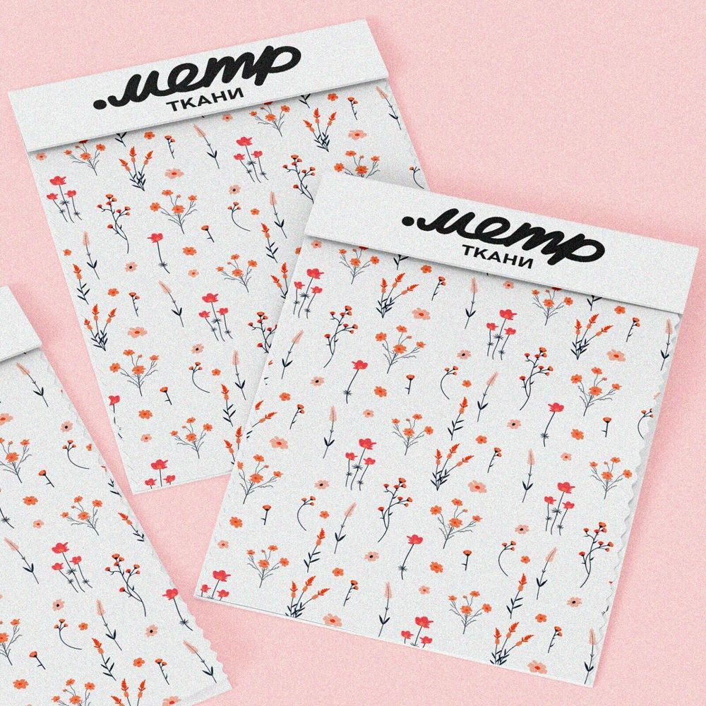 Ткань мембрана нежные полевые цветочки