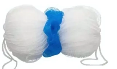 Мочалка для тела «Trio» Бело-Синяя 70 гр