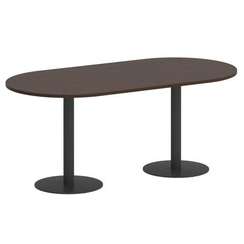 First Стол овальный KSPRG-3 Венге Цаво/Металл Антрацит 1800*900*750