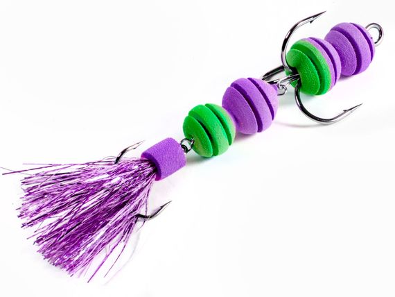 Приманка джиг. LJ PENNON ROLLERWORM фиол./зел. в блистере