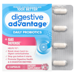 Schiff, Digestive Advantage, быстродействующие ферменты + пробиотик для ежедневного применения, 32 капсулы