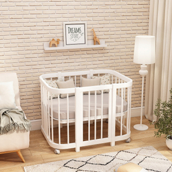 Кроватка детская Dreams Store Smart с маятником 1000201 Белый/Белый + 1001001 Белый