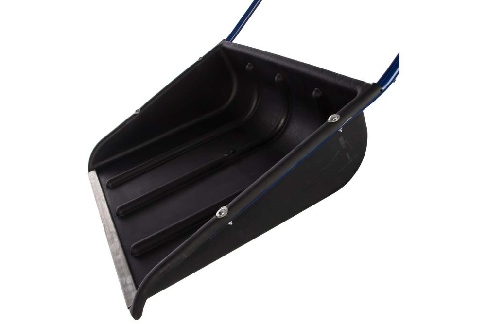 Движок для снега 600х430мм, пластиковый с алюм.планкой,П-обр.ручка СИБРТЕХ 61592