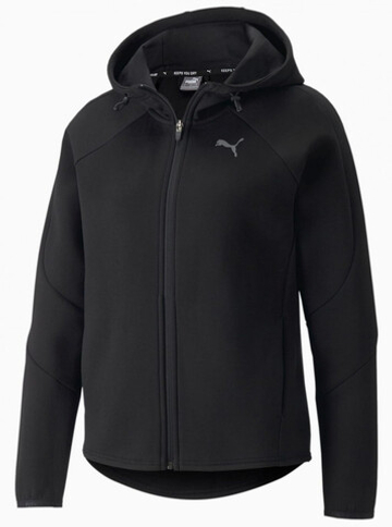 Женская Кофта теннисная Puma Evostripe Full Zip Hoodie - черный