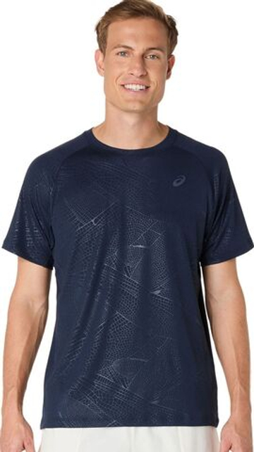 Мужская теннисная футболка Asics Game All Over Print Short Sleeve - midnight