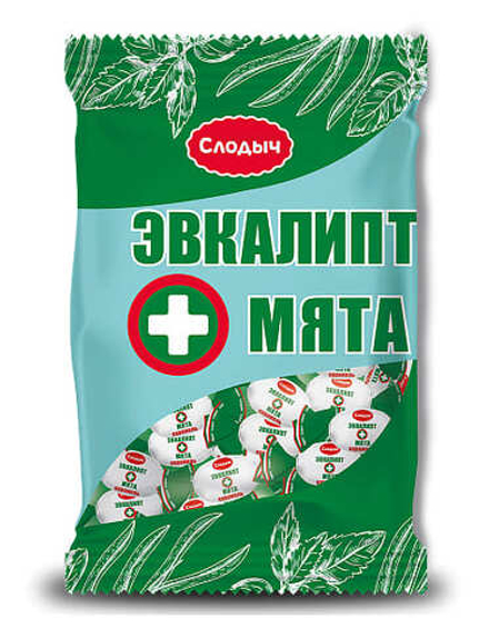 Карамель леденцовая "Эвкалипт + мята" 200г. Слодыч