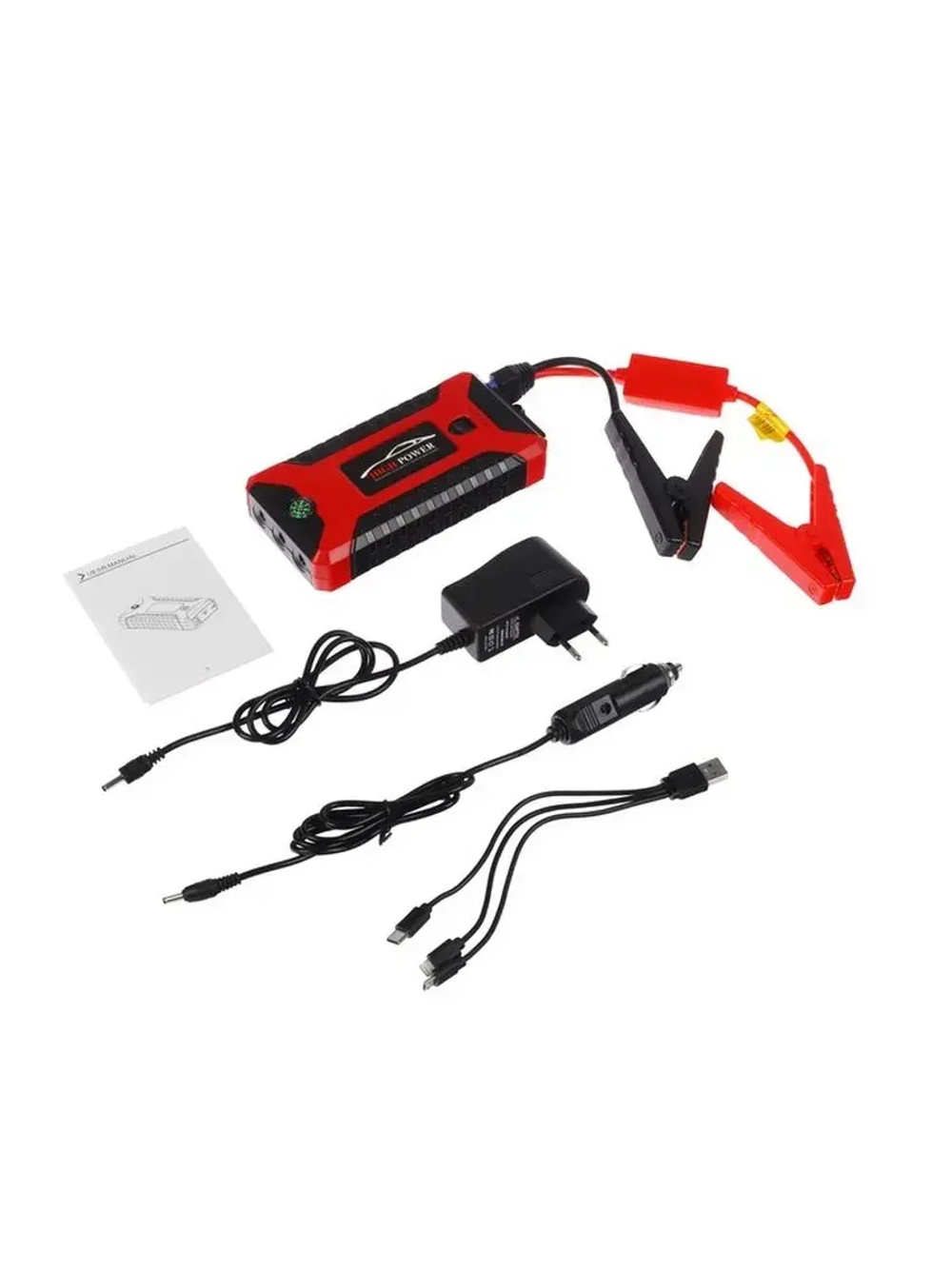 Пуско-зарядное устройство 6000 мАч, 3 LED, 4USB, DC 12V