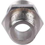 Ниппель редукционный STOUT SFT 0004 - 3/8" x 1/4" (для стальных труб, латунь никелированная)