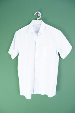 Рубашка хлопковая с коротким рукавом на 12-14 лет