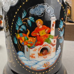 Чайный набор подстаканников "Русские сказки" (ручная роспись Палех) №18