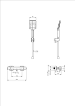Смеситель для душа с термостатом WONZON & WOGHAND STAY 3, Брашированное золото (WW-B2062-A-BG)