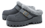 Dickies Rubber Sole Quiet Abrasion Resistant Slip Resistant Antibacterial Massage Closed Toe Slippers Women"s Gray