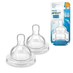 Əmzik 2 pcs Fast flow teat 6m+ Anti-colic, Classic+ teat