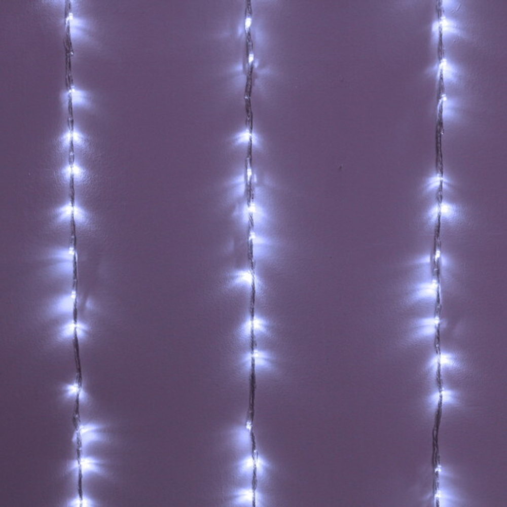 Гирлянда для дома ЗАНАВЕС «Водопад Созвездие» ш2м* в3м 624 лампы LED, прозрачн. пров, IP-40. Белый