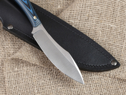 Нож для бушкрафта "Канадец", сталь VG-10/Elmax, рукоять G10 (синяя)