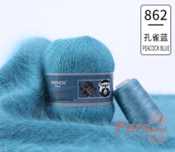 Пряжа Mink Wool (пух норки с синей этикеткой), 50г, 350м, 90%пух норки,10%полиамид (цена за 1 шт)