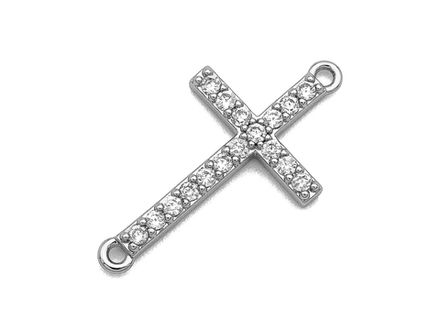 Коннектор "Крест" 23мм, со стразами