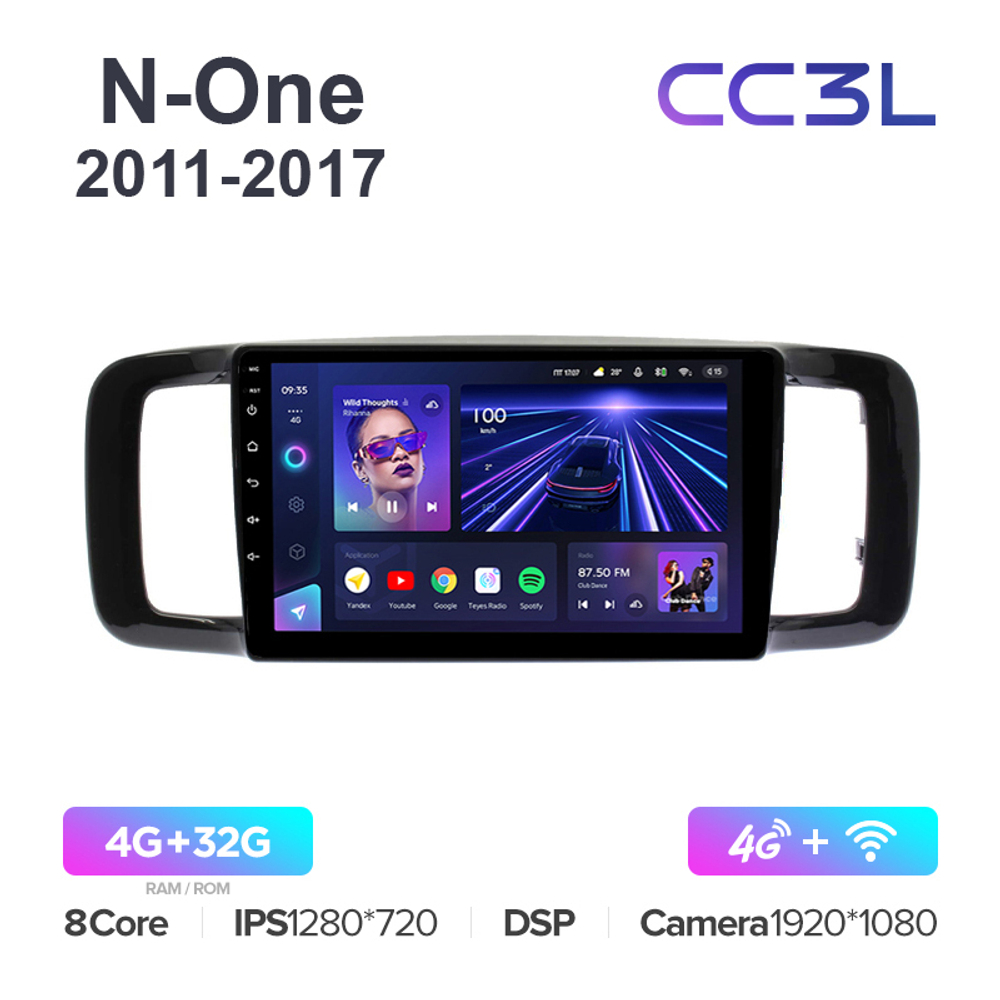 Teyes CC3L 9"для Honda N-ONE 2011-2017