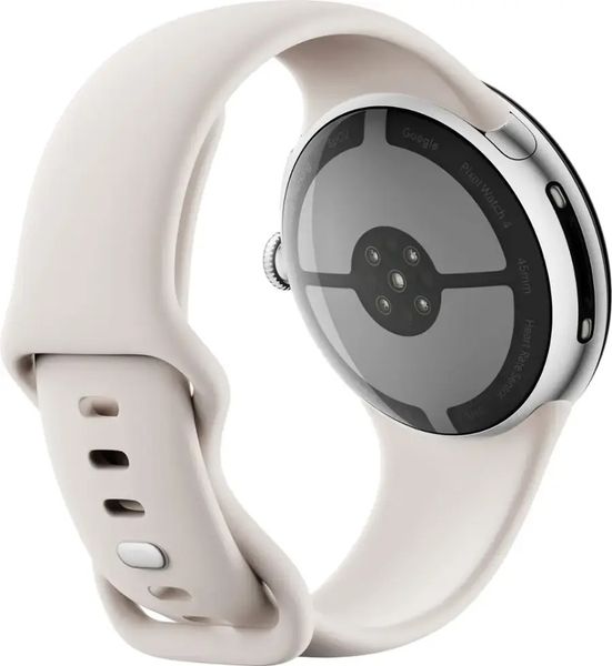 Умные часы Google Pixel Watch 4 45mm Wi-Fi + LTE (Polished Silver/Porcelain)