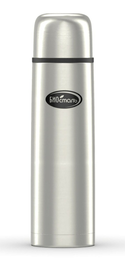 Термос Biostal (1 литр), узкое горло, пробка с кнопкой