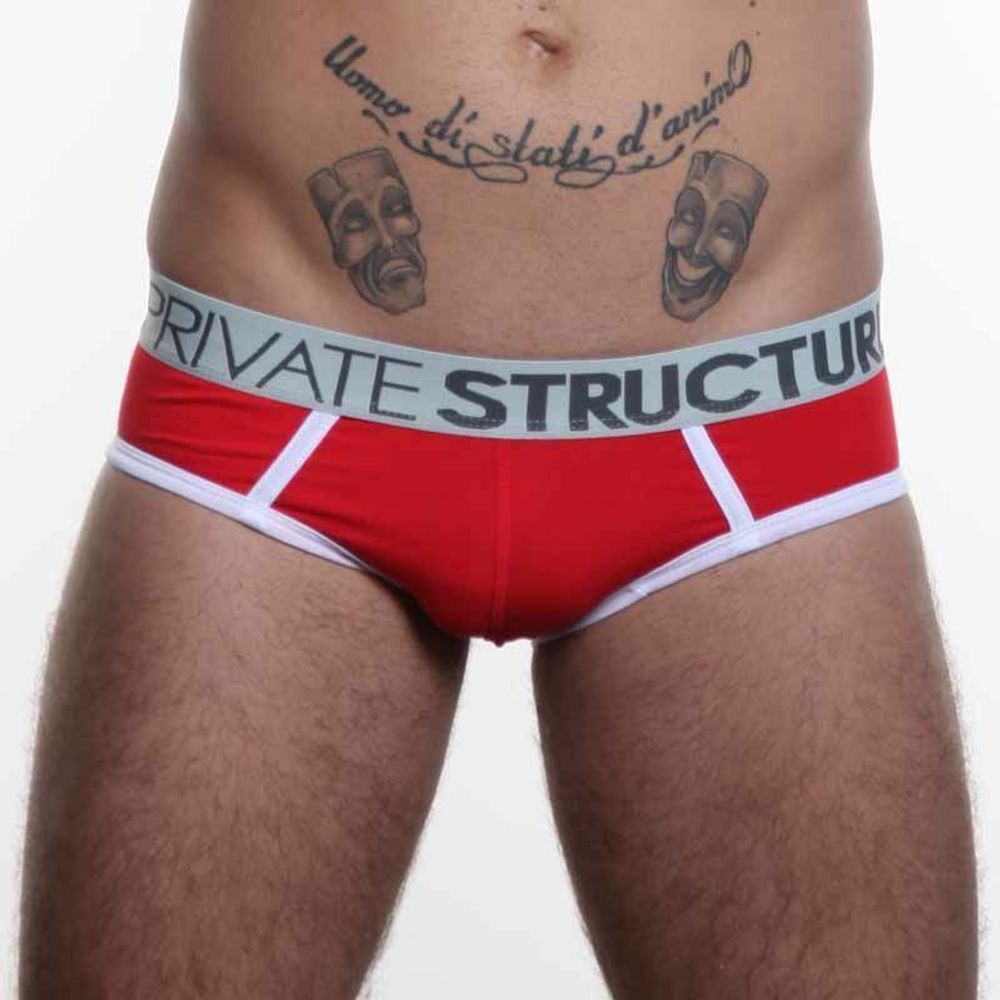 Мужские трусы брифы Private Structure Spectrum Low Rise Brief RED PST0018