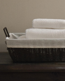 ZARA HOME КОРЗИНА С ТКАНЕВОЙ ПОДКЛАДКОЙ, КОРИЧНЕВЫЙ