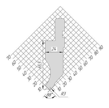 Пуансон AP 1012 88° 65,50 R3