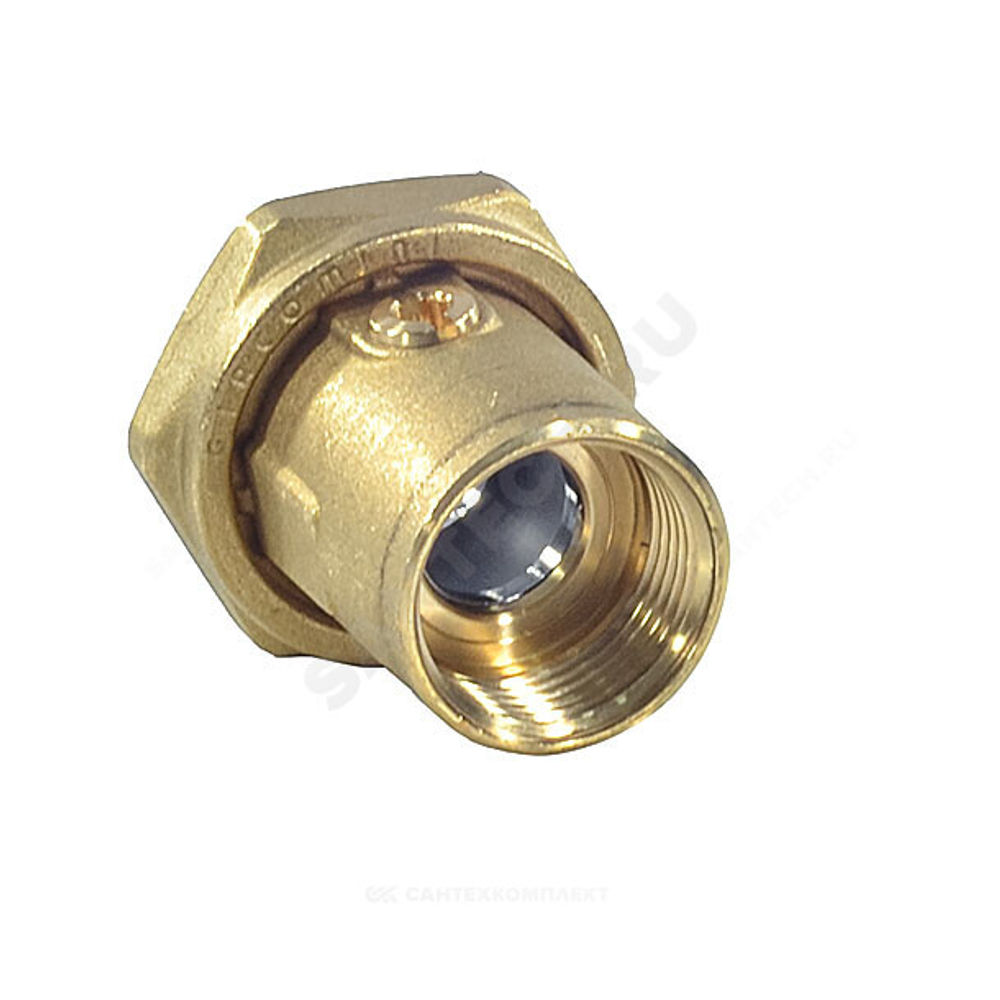 Соединение для подключения насоса латунь 1"x1 1/2" ВР с шаровым краном R252 Giacomini R252Y001
