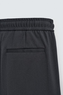 ZARA БРЮКИ-ДЖОГГЕРЫ КОМФОРТНОЙ ПОСАДКИ, СЕРО-СИНИЙ