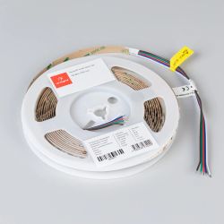 Светодиодная лента RT-A168-10mm 24V RGBW-Warm (20 W/m, IP20, 5m) (Arlight, высок.эфф.150 лм/Вт) 056879
