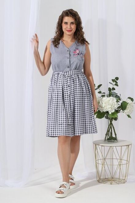 Сарафан Гербера-3 Виотекс СЕРЫЙ