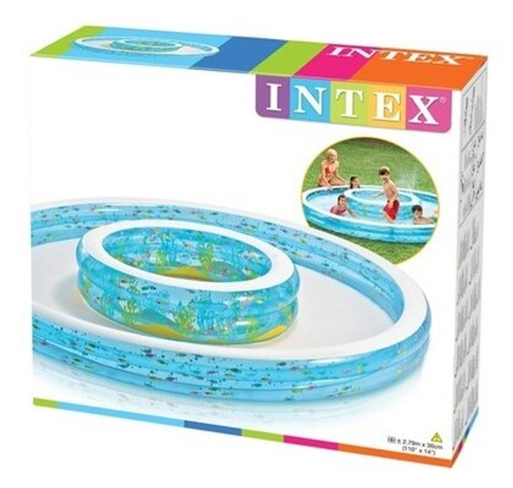 Бассейн надувной детский от 3х лет "Колодец желаний" Intex 57143 279х36 см, 730/280 л