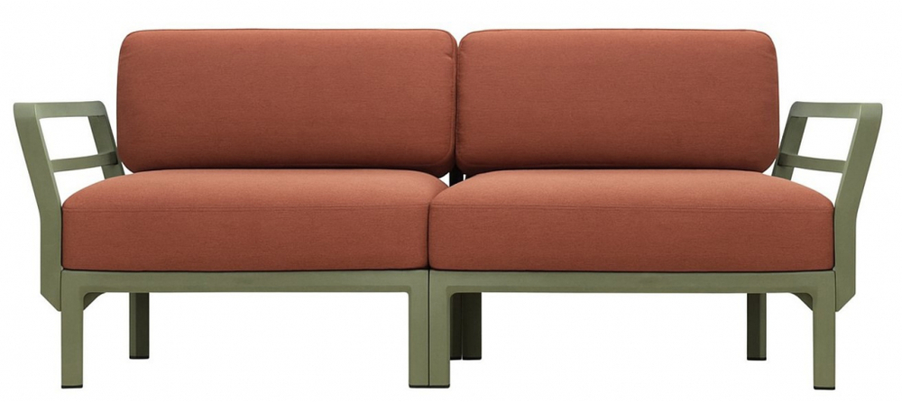 Диван пластиковый с подушками Nardi Maximo 2, кактус, корица