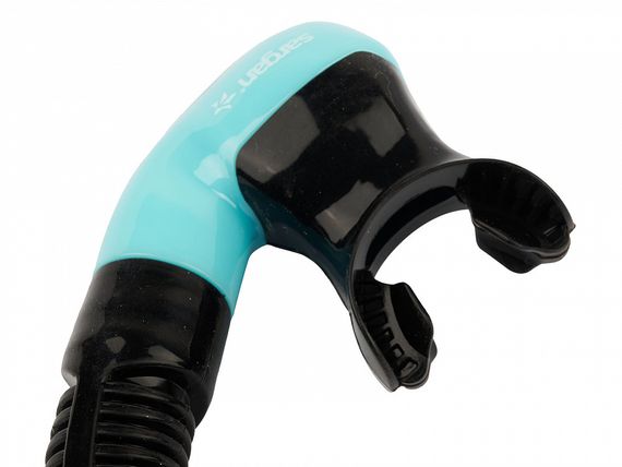 Набор маска+трубка в сумке Sargan Сонора-М прозрачный/светло-бирюзовый