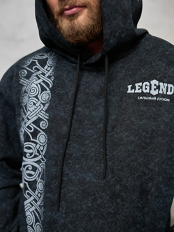 Толстовка демисезонная мужская Legenda Варяг чёрная