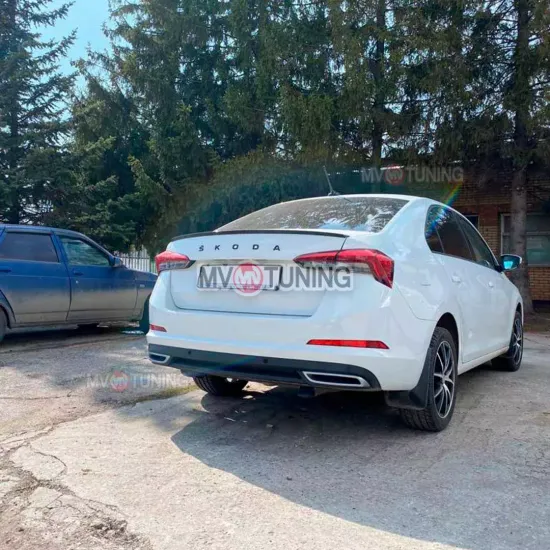 Имитация насадок глушителя Skoda Rapid ||