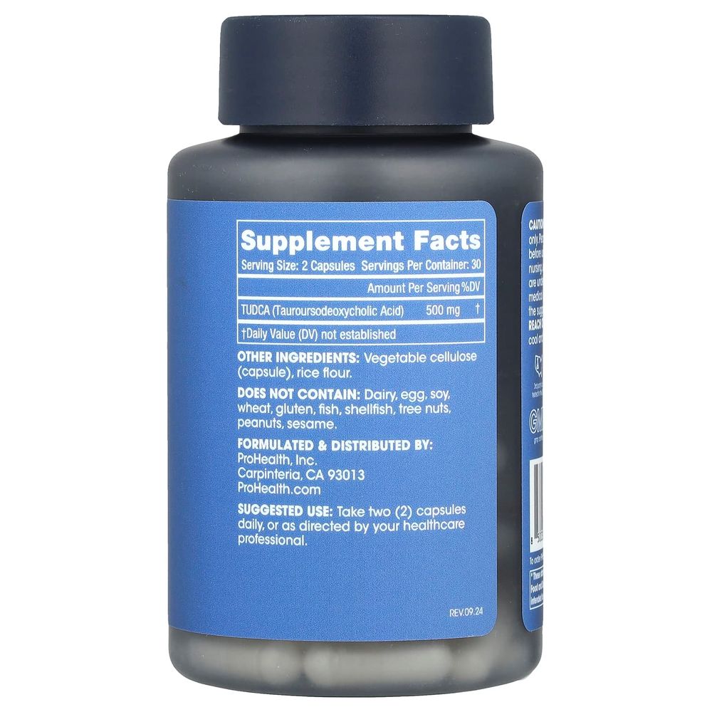 ProHealth Longevity, TUDCA, 60 капсул (250 мг на капсулу)