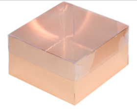 Коробка для зефира ПРЕМИУМ золото 20х20х7см