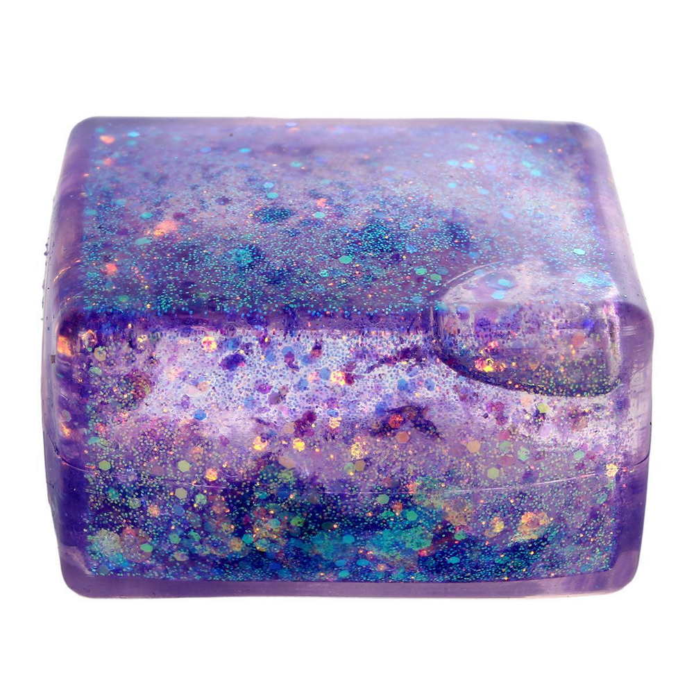 Мякиш сахар с блестками 5,5 см, 3 цвета микс, с-30527