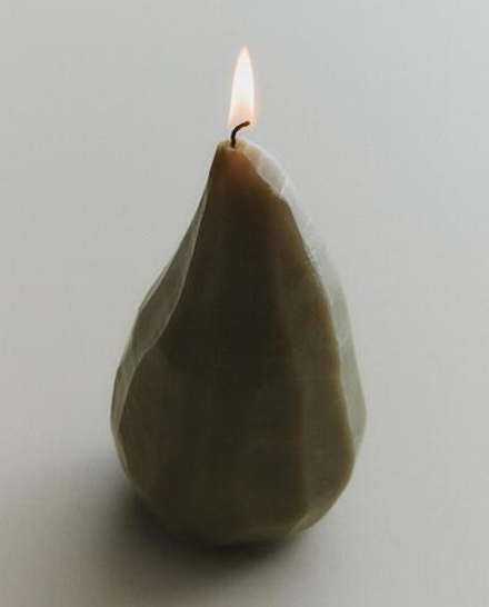 Декоративная свеча Zara Home, 16х9х9 см, зелёный, 6366/065