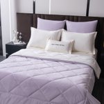 Комплект постельного белья на резинке с одеялом Вельвет Премиум «Лавандовая симфония»