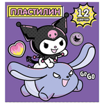 Пластилин 12цв. "Куроми" 240 гр, стека пластиковая, в коробке (Центрум)