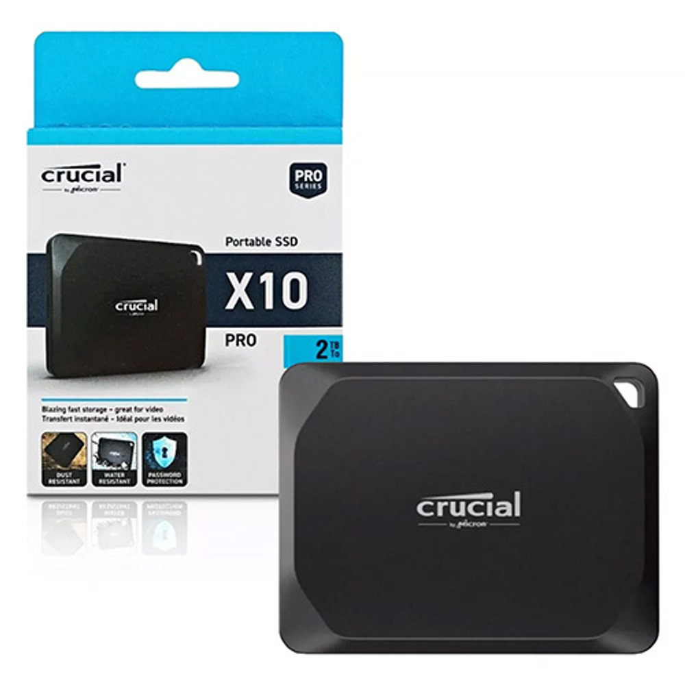Твердотельный диск 2TB Crucial X10 Pro USB 3.2 Gen-2 2x2 Type-C 2100 MB/s