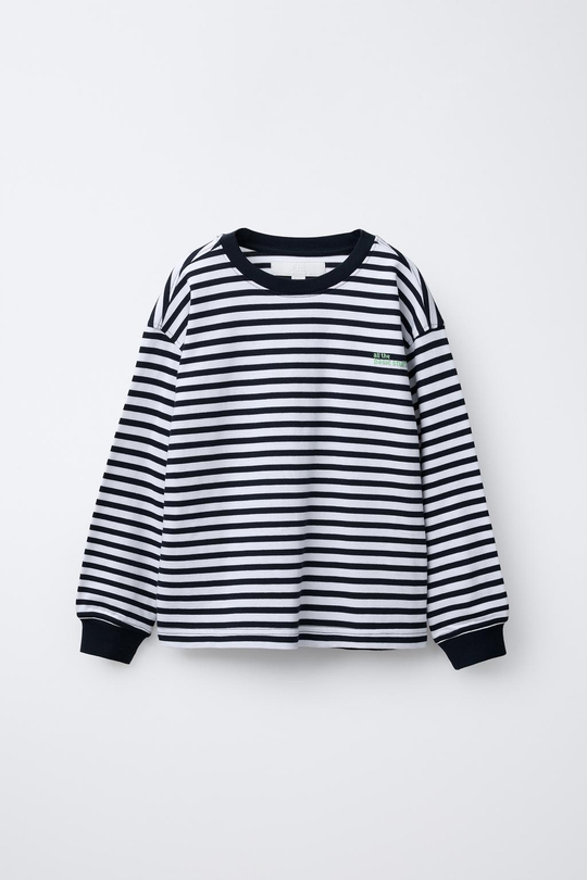 ZARA ЛОНГСЛИВ В ПОЛОСКУ ИЗ ПЛОТНОЙ ТКАНИ, ПОЛОСКИ