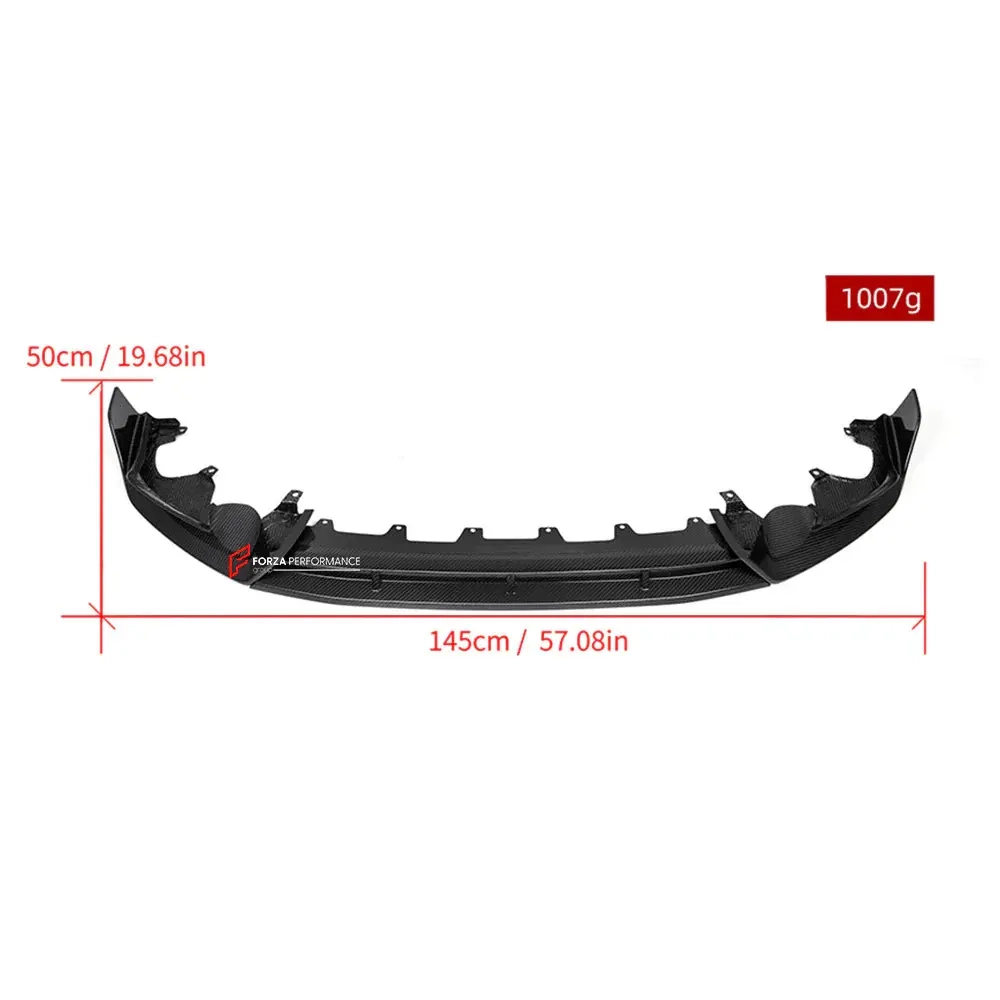 Карбоновая губа переднего бампера для BMW X3 G01 Рестайлинг 2022-2023 / X4 G02 Рестайлинг 2022+ БМВ